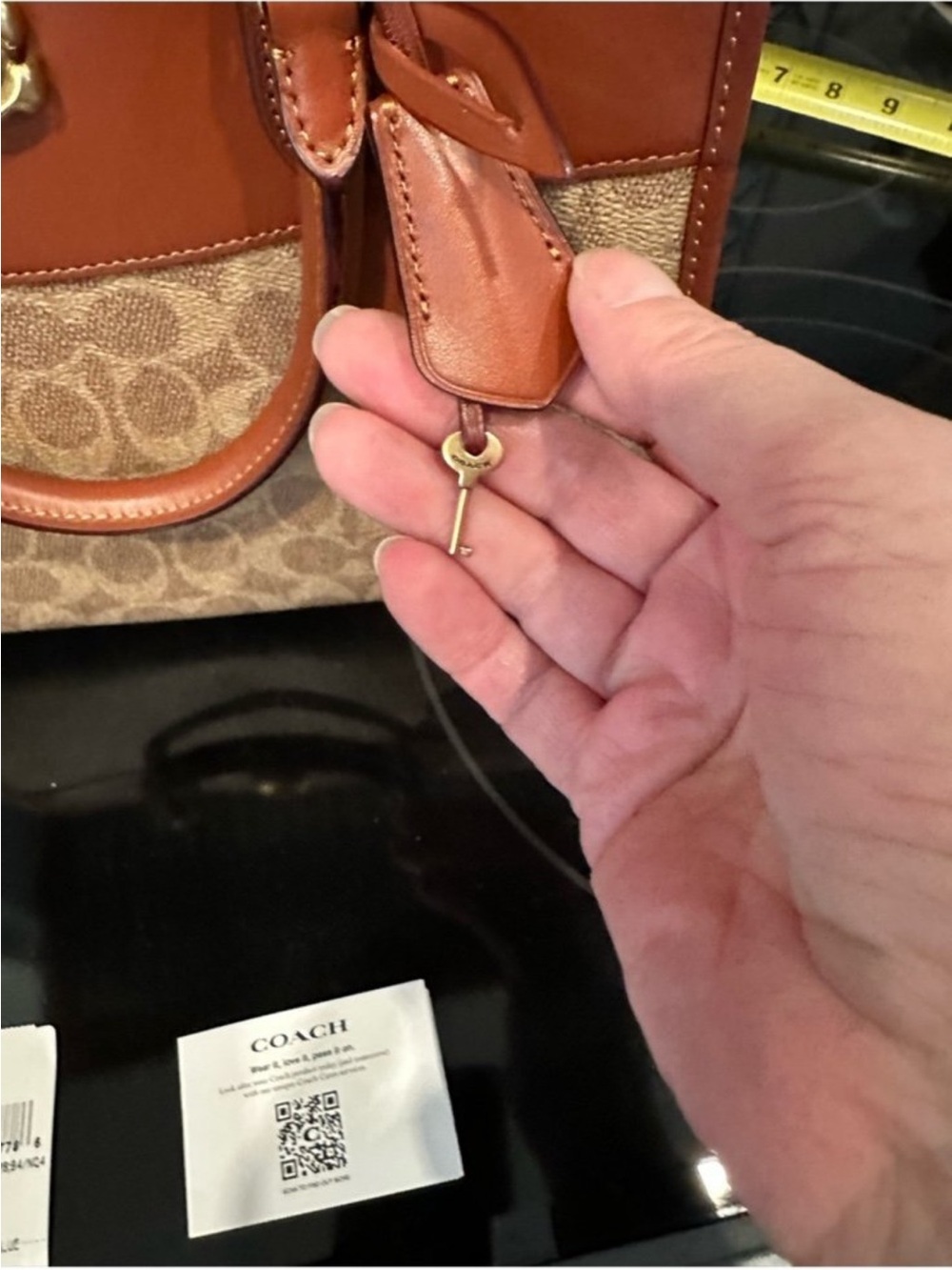 Coach Brooklyn Carryall in Acorn with Gold Hardware. Like New With Tag. CE733. - Picture 6 of 14